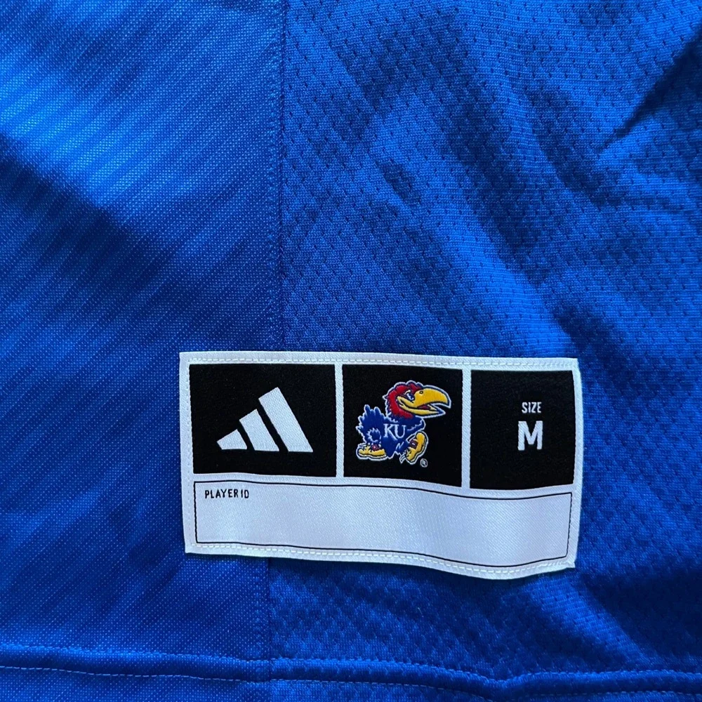 Adidas‎ Kansas Jayhawks NIL Kan Home Football Jersey Royal Blue KC2137 Mens M
